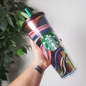 Starbucks Venti 24oz Holiday Colorful Swirl Tumbler